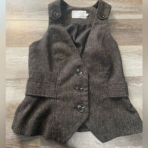 Dynamite Dark Brown Tweed Vest